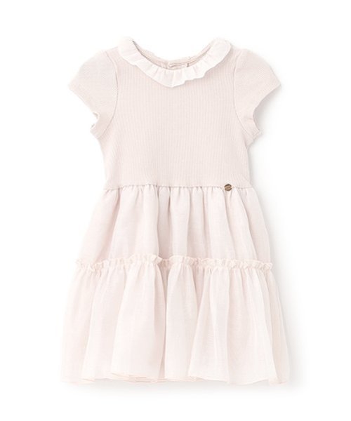 Платье из органзы Детское Petit Main, Light Blue — фото 3