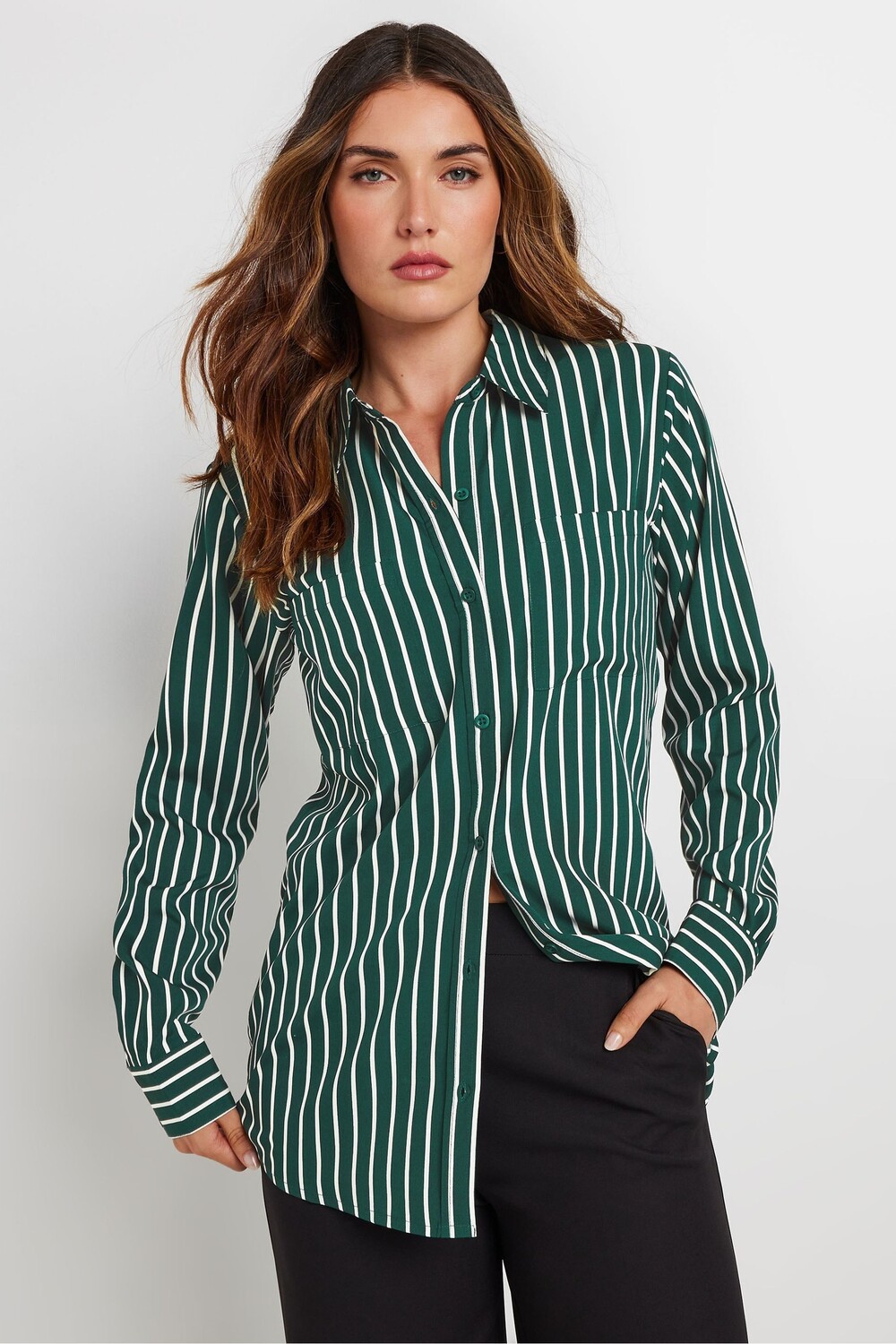 

Полосатая рубашка с длинным рукавом Long Tall Sally, зеленый