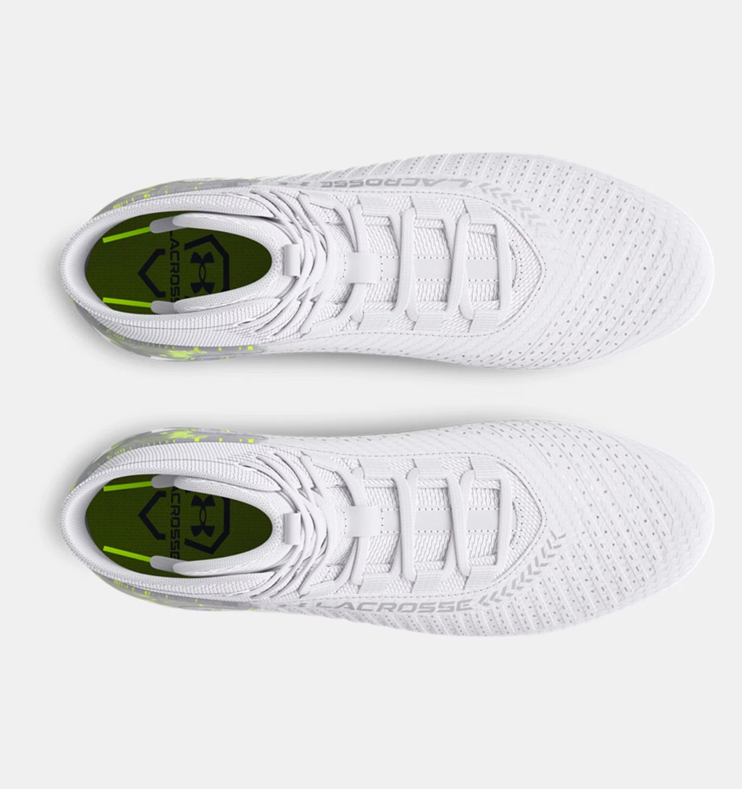 Детские лакроссные бутсы Under Armour Highlight 2 MC 3028699-100 белого и серебристого цвета TF8136 — фото 4