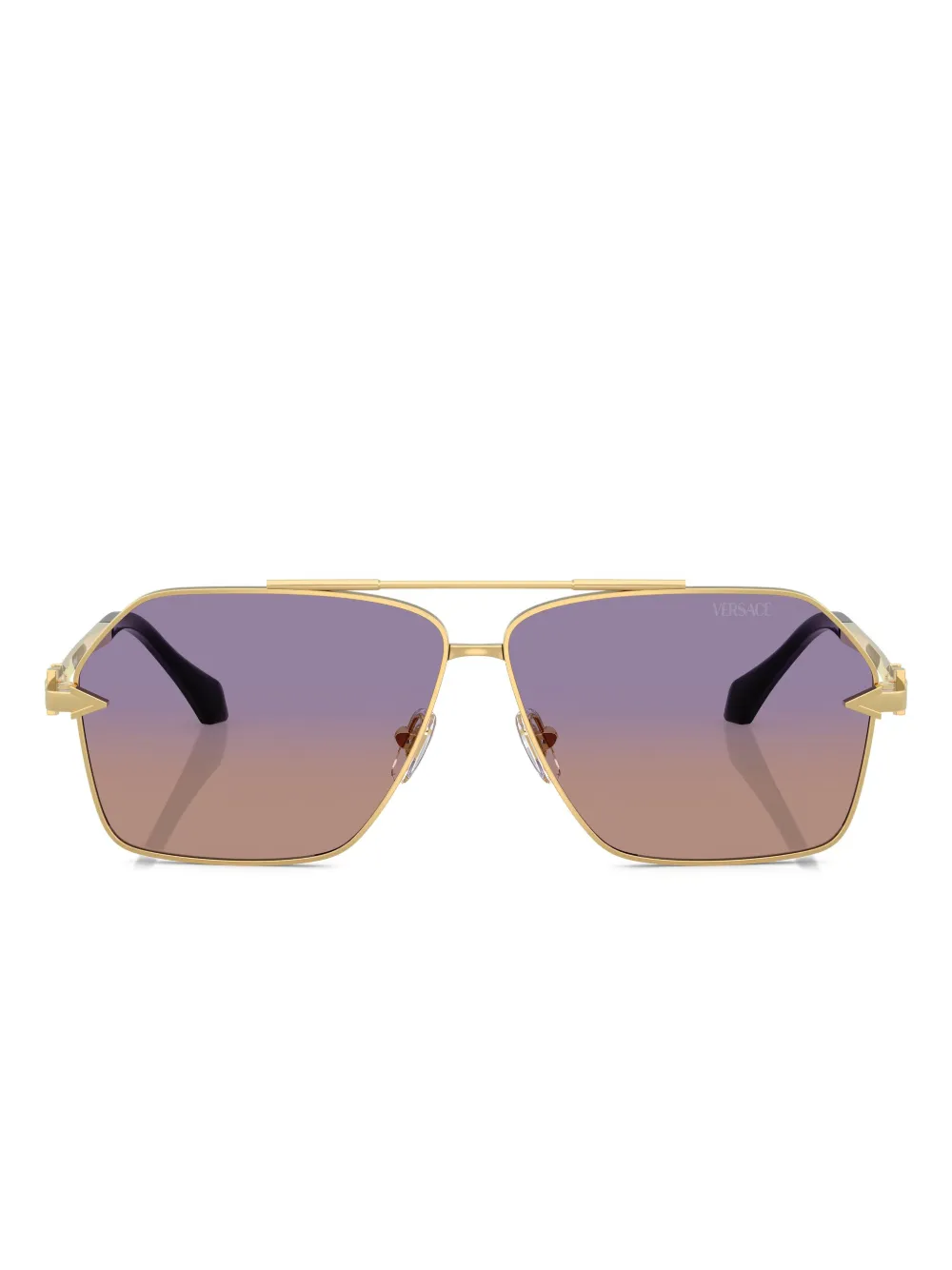 

Солнцезащитные очки в геометрической оправе Versace Eyewear, золотой