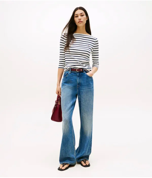 Новая блузка Коди Slim fit Tommy Hilfiger, бежевый — фото 2