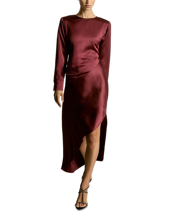 

Платье макси REISS Petite Valli асимметричного кроя, красный