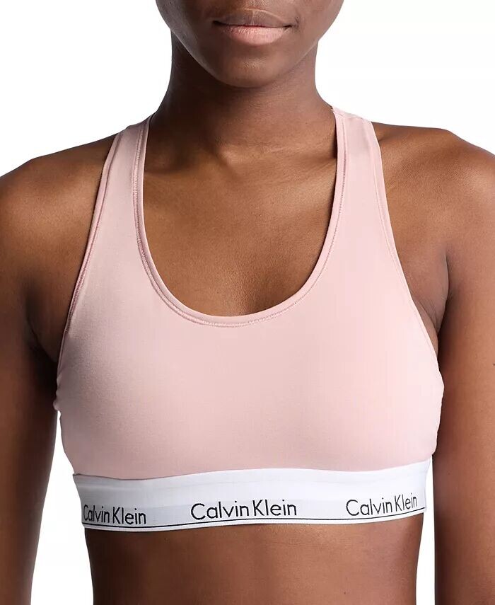 

Женский современный хлопковый бюстгальтер без косточек F3785 Calvin Klein, красный
