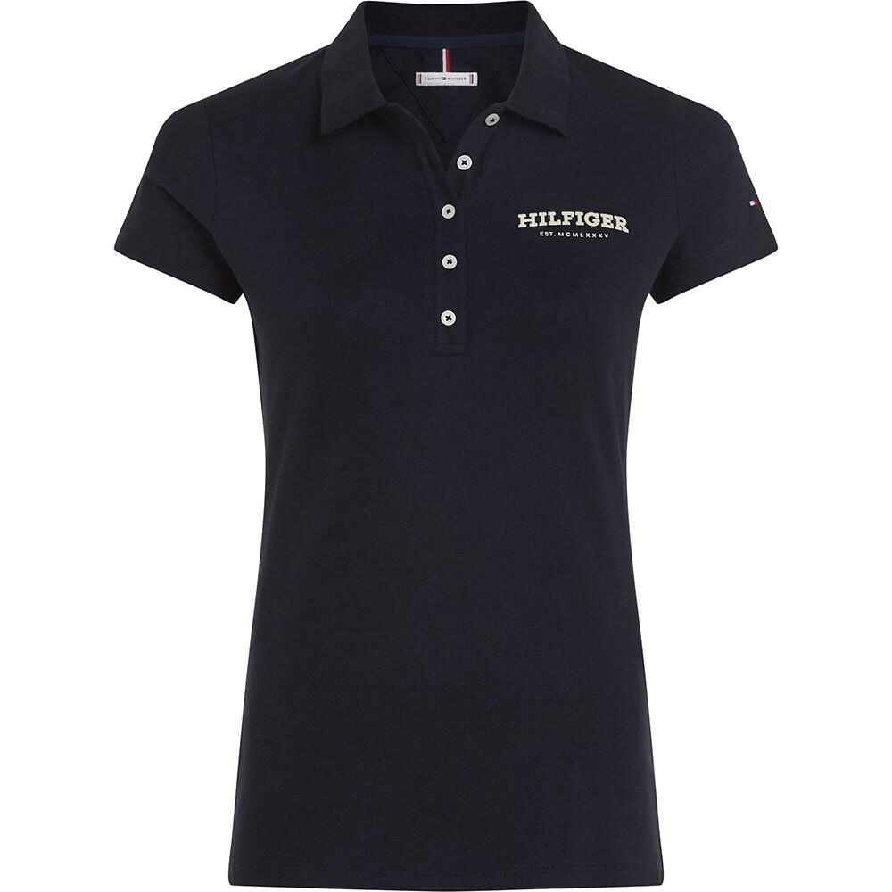 

Поло с коротким рукавом Tommy Hilfiger Monotype Flock, черный