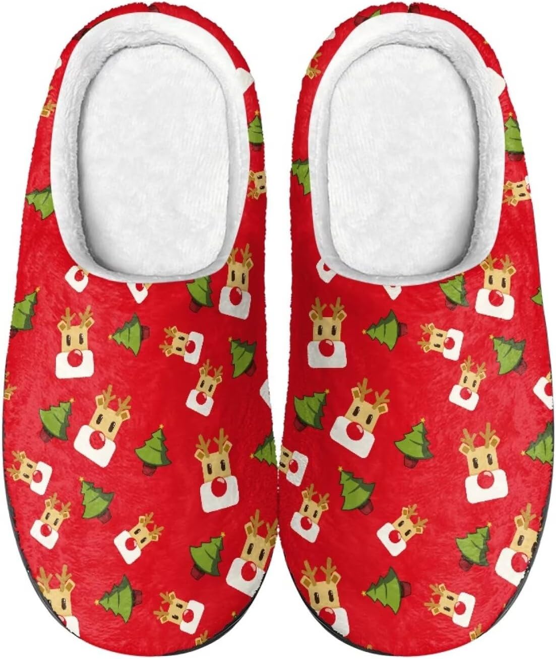 

Тапочки Showudesigns для женщин и мужчин, удобная обувь, теплые, Christmas Reindeer
