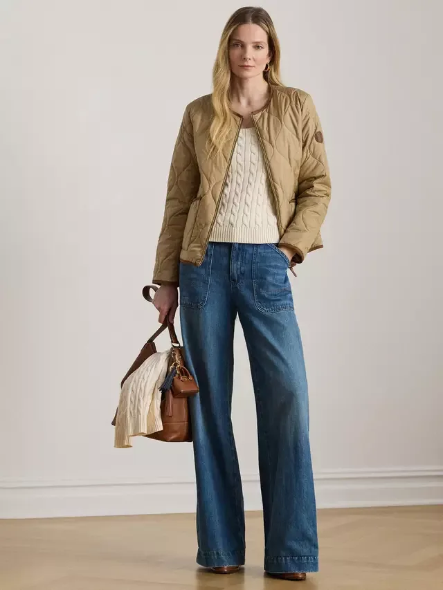 Стеганая куртка Lauren Onion, коричневая Ralph Lauren — фото 4