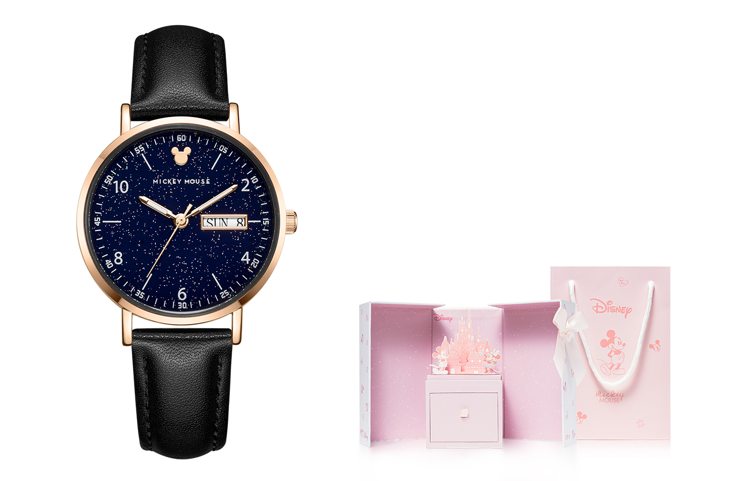 

Disney Часы Mickey Series Quartz Movement Watch Women's Watch White Dial, MK-11319B