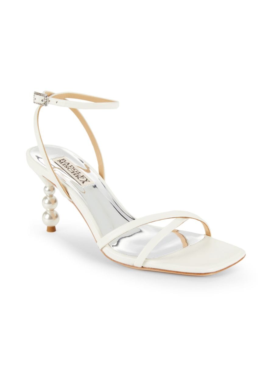 Босоножки Callie Pearl Heel с открытым носком Badgley Mischka, белый — фото 2