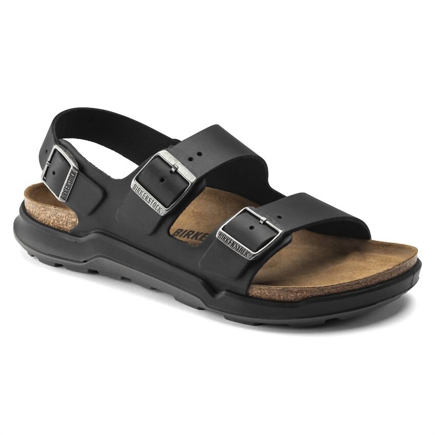 

Мужские прочные сандалии Milano в черном цвете Birkenstock