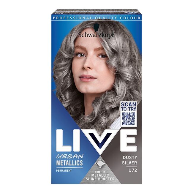 

Живая краска для волос Schwarzkopf, цвет u72 dusty silver