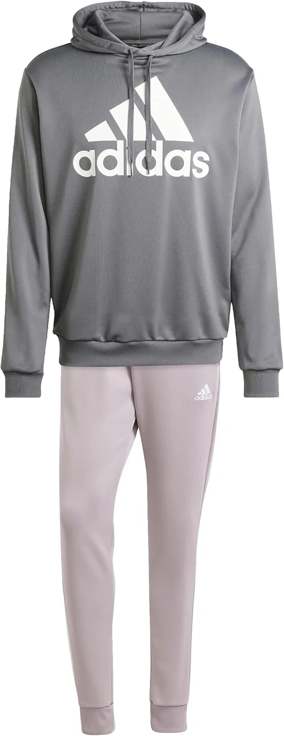 Толстовка на молнии с капюшоном и штаны спортивные adidas, Grey Five — фото 3