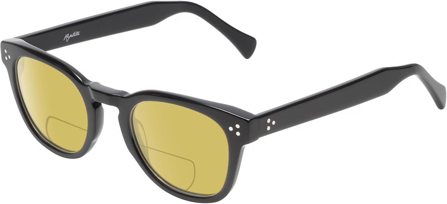 

Поляризованные бифокальные солнцезащитные очки Chelidae для чтения, мужские и женские, с защитой от УФ-излучения, для вождения, тонированные Reptile, Gloss Black/Polarized Yellow