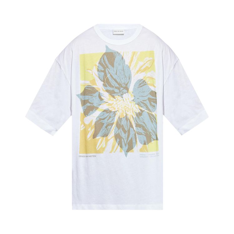 

Футболка Dries Van Noten Flower T-Shirt 'White', белый