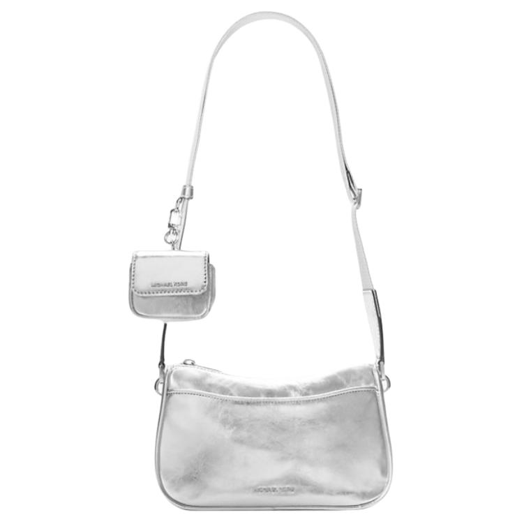 

MICHAEL KORS Сумка Jet Set через плечо из кожи, Regular, женская, серебристая