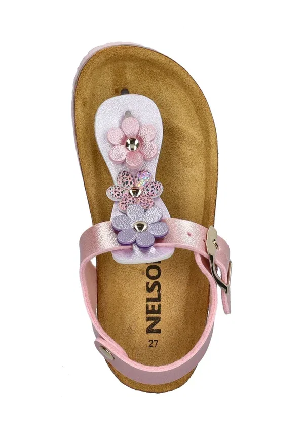 Сандалии Nelson Kids, модель T Bar Sandals, розовый — фото 2