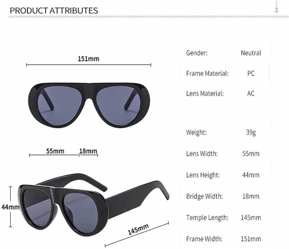 

Модные солнцезащитные очки в ретро-стиле с большой оправой, мужские, с защитой от УФ-излучения, овальной формы, женские, в минималистичном стиле KTUCN, White