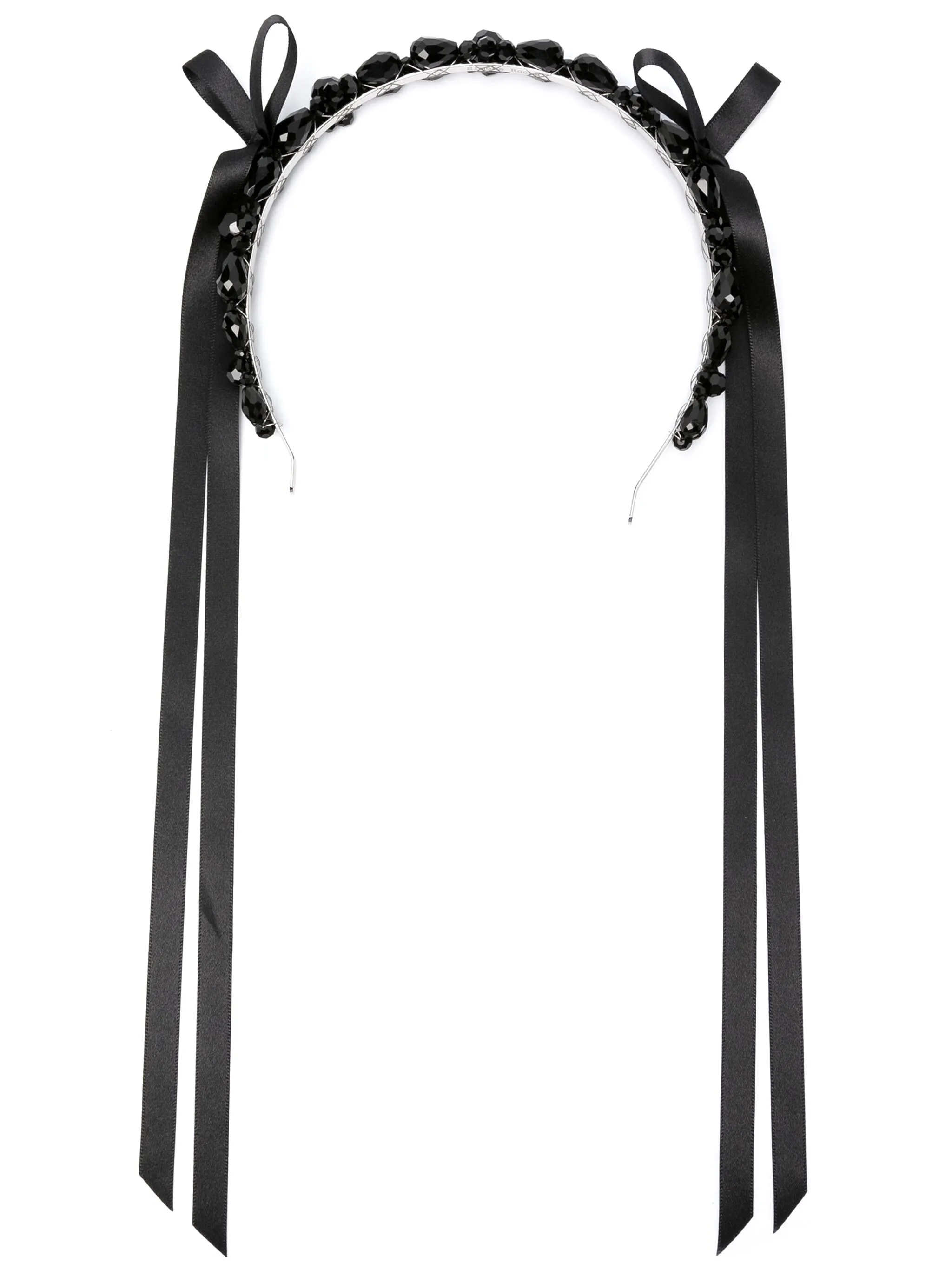 

Ободок с кристаллами Simone Rocha, черный