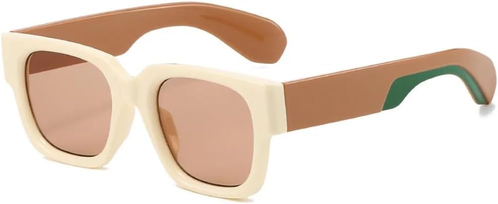 

Женские солнцезащитные очки в стиле ретро с цветовым сочетанием, леопардовый градиентный дизайн, мужские повседневные очки с защитой от УФ-излучения UV400 SZVVBKK, Beige Champagne