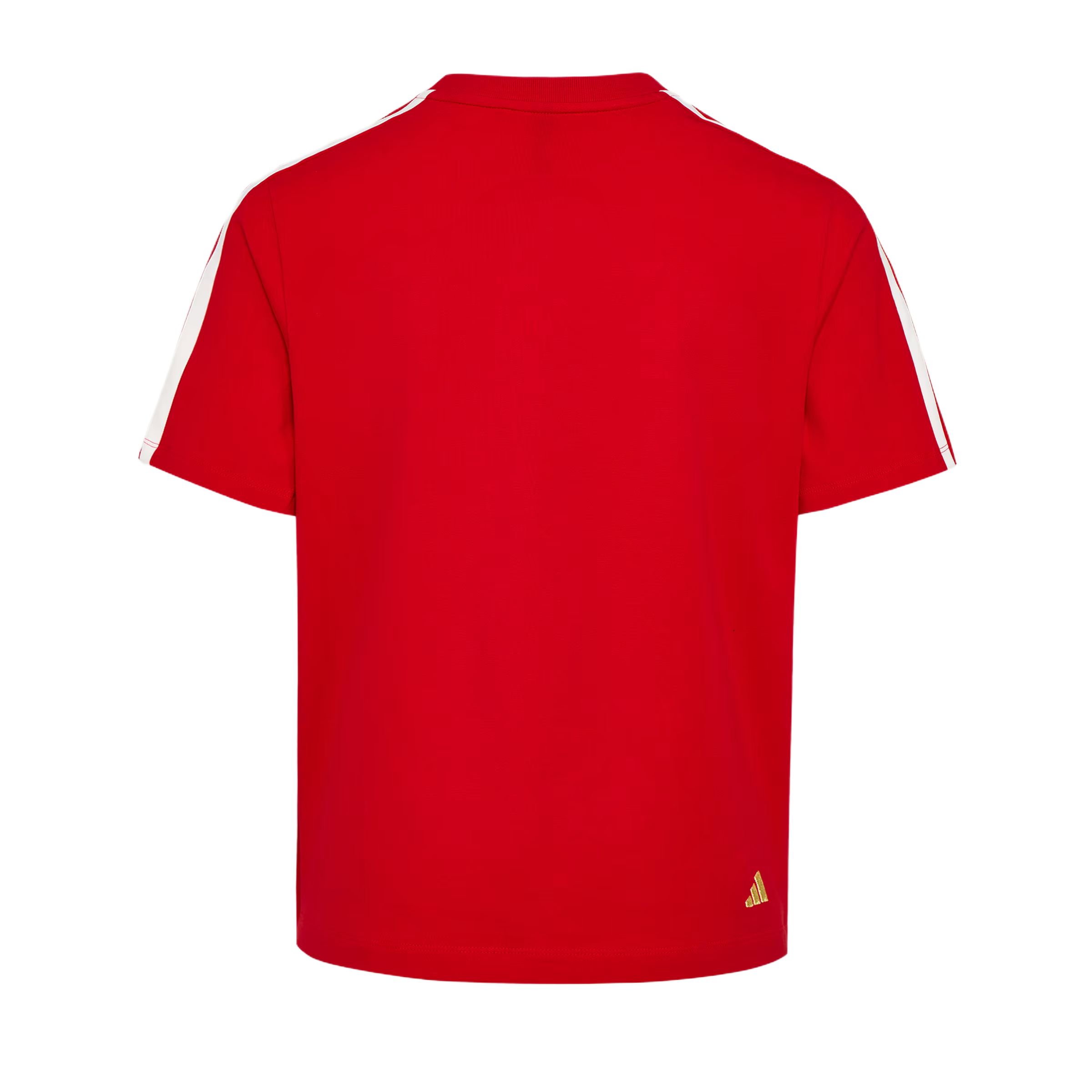Футболка женская светлая алая с круглым вырезом Moderate Adidas, светло scarlet — фото 3