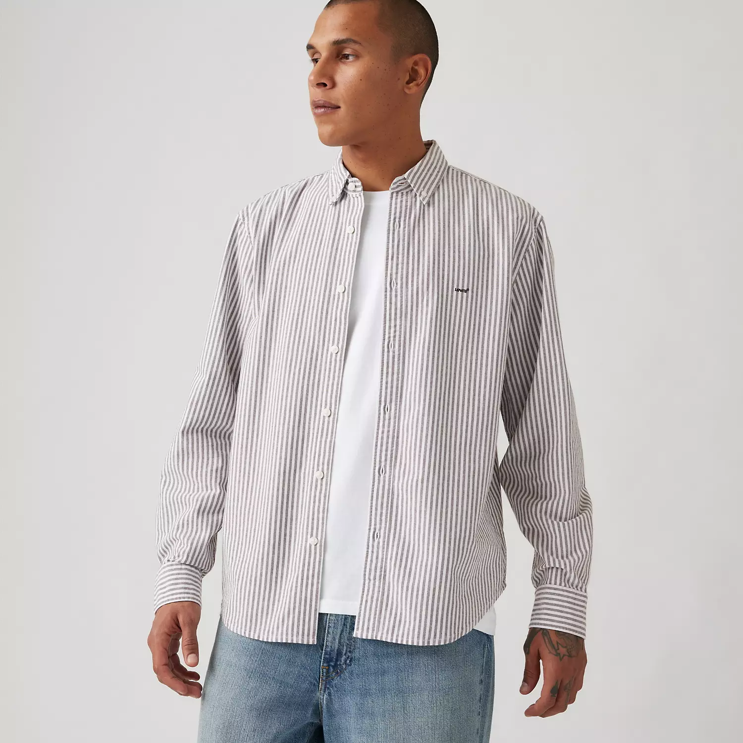 

Аутентичная рубашка на пуговицах Levi's, цвет Waylon Stripe Delicioso - Brown