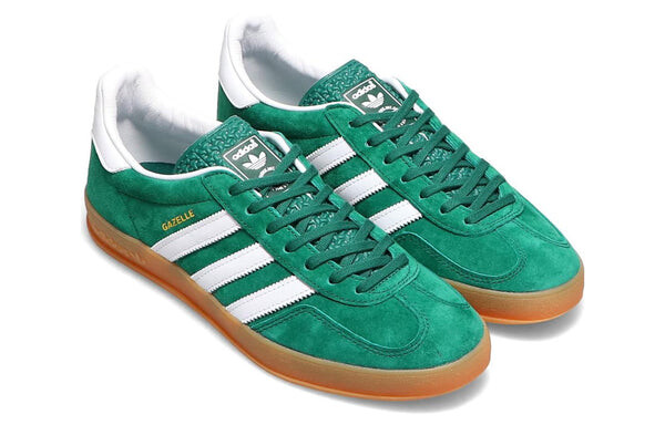 Кроссовки газель домашняя обувь Adidas, зеленый — фото 3