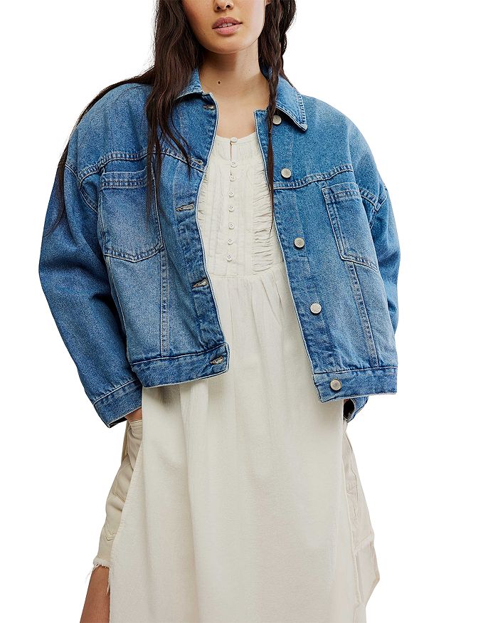

Опаловый джинсовый жакет Swing Free People, синий