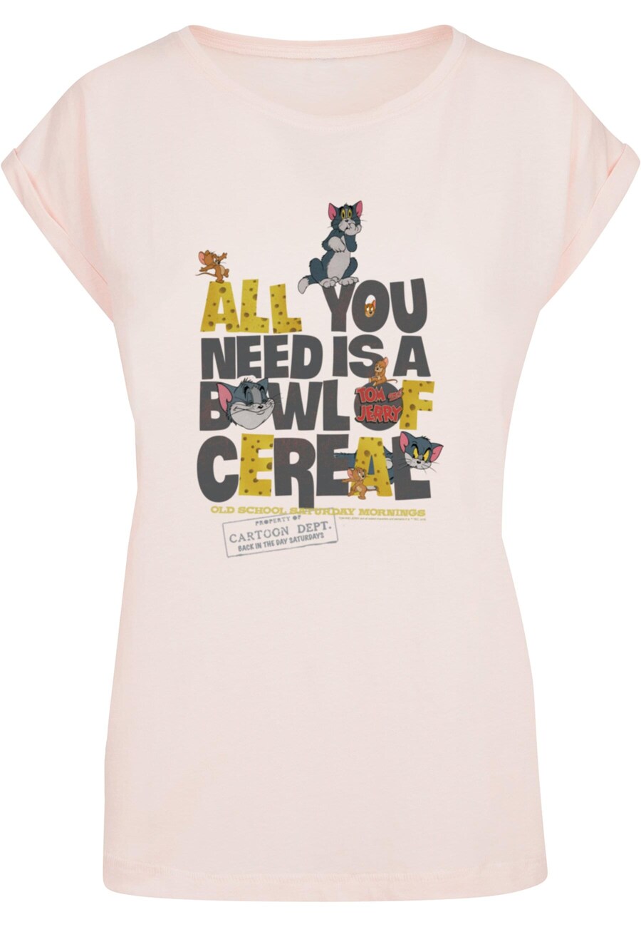 

Футболка ABSOLUTE CULT Shirt Tom And Jerry - All You Need Is, пастельный розовый