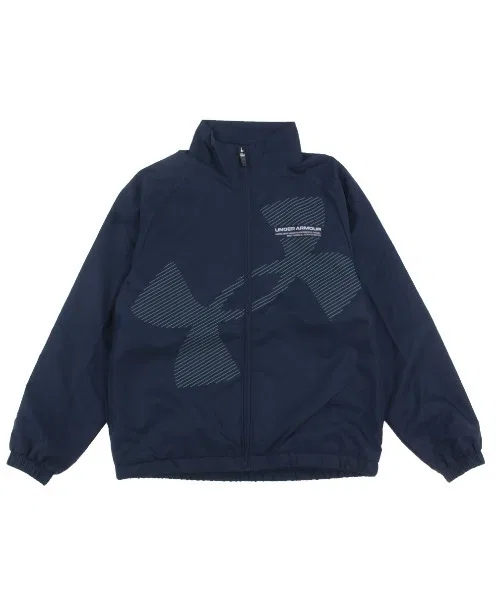 Куртка Under Armour с флисовой подкладкой, полная застёжка-молния, большой логотип, тёмно-синяя