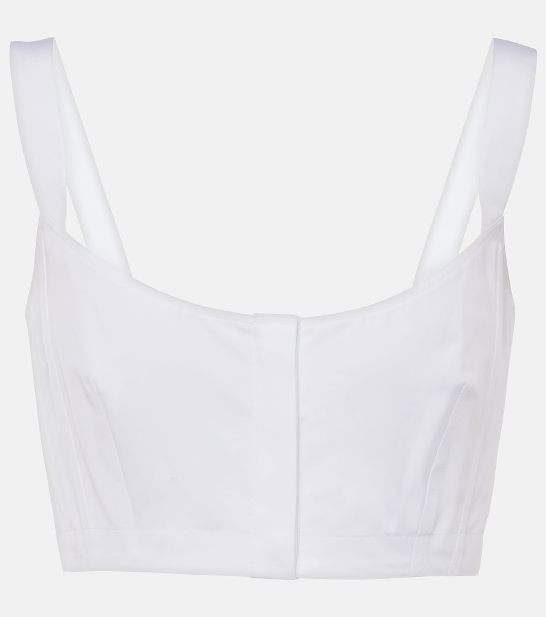 

Хлопковый топ-кроп Alaïa, Blanc