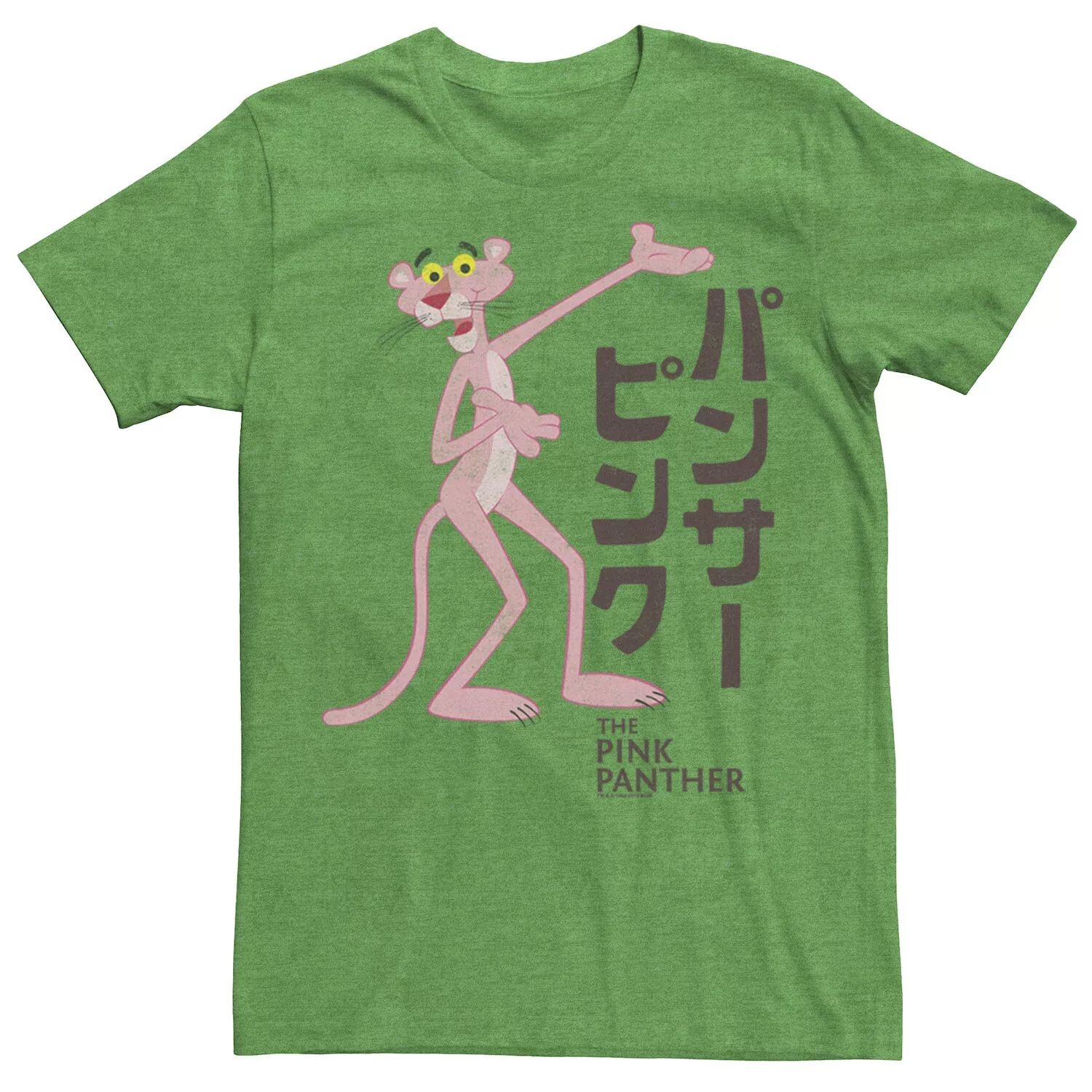 

Мужская футболка с графическим логотипом Pink Panther Kanji Portrait Licensed Character