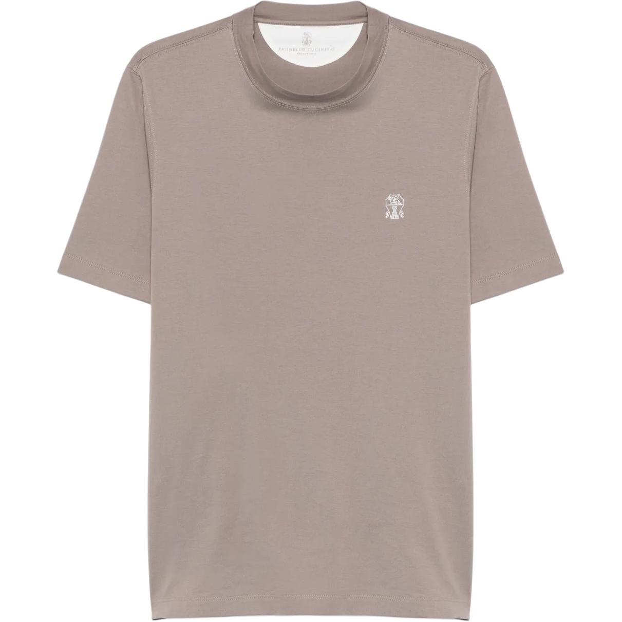 

Футболка с принтом логотипа Brunello Cucinelli, светло-коричневый