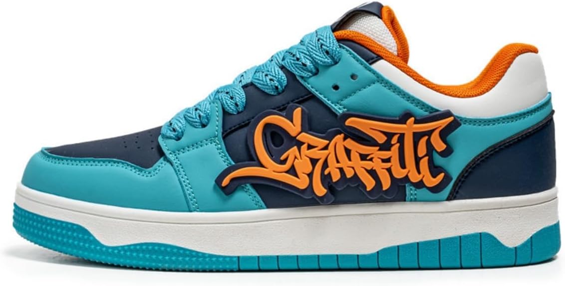 

Мужские кроссовки в стиле ретро Y2K с толстой подошвой, шнуровкой, для повседневной носки, бега и путешествий, с цветными вставками в стиле Y2K Ctkvbmeoi, синий