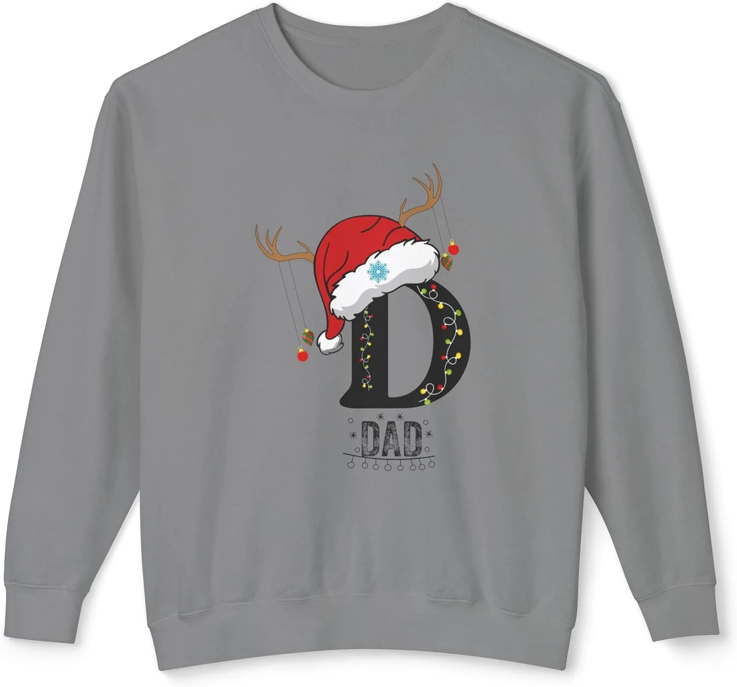 

D for Dad рождественский унисекс легкий свитшот