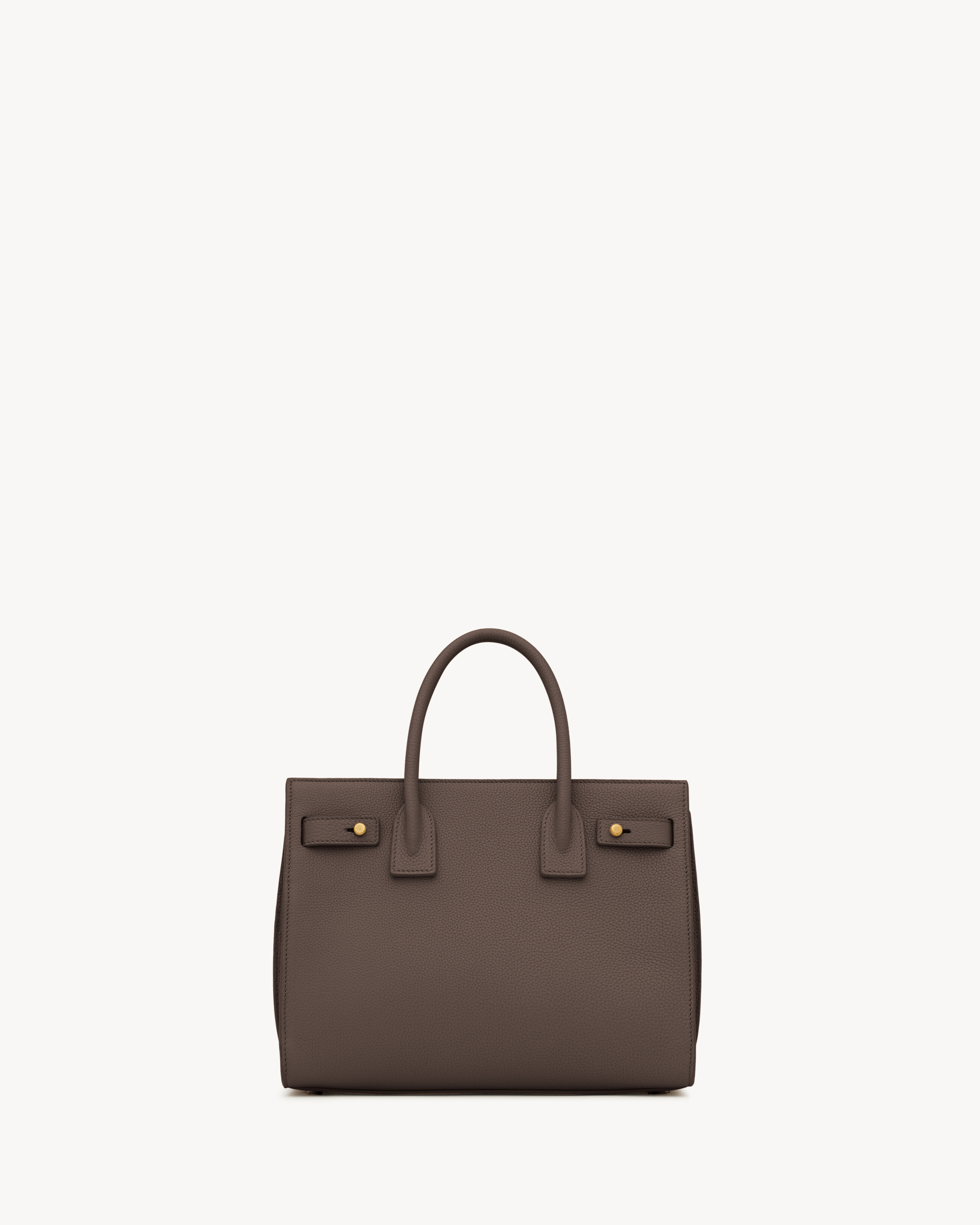 Сумка Sac de Jour из мягкой зернистой кожи - размер Baby Saint Laurent, коричневый — фото 2
