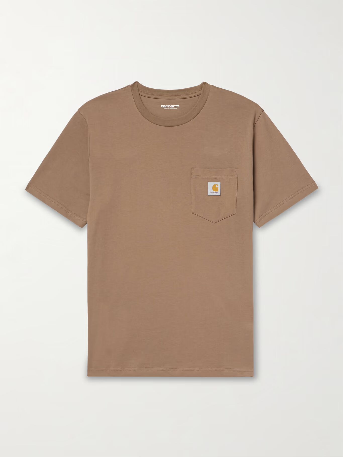 

Футболка из хлопкового джерси с логотипом CARHARTT WIP, коричневый