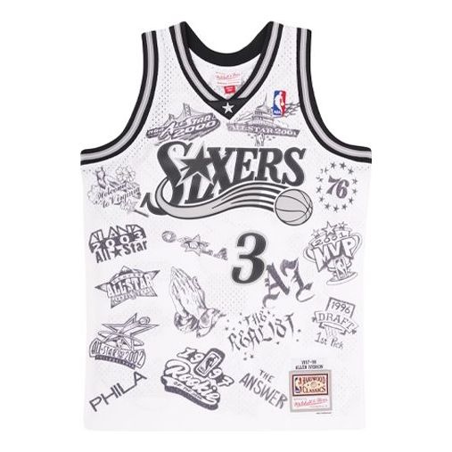 

Баскетбольное джерси Mitchell & Ness NBA AI World Tour Swingman Philadelphia 76ers Jersey - White