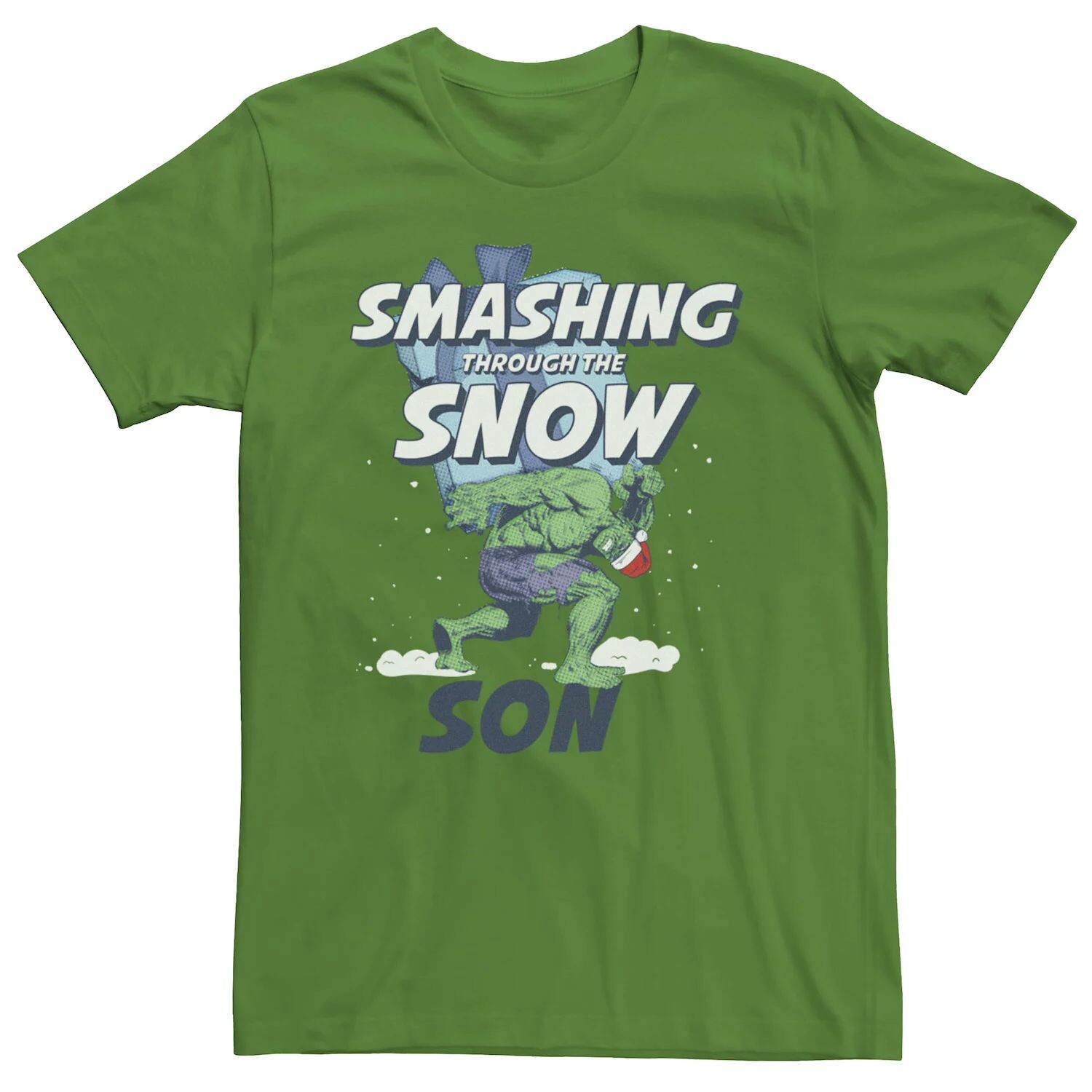 

Мужская футболка Marvel Hulk Smashing Through The Snow Son Son Licensed Character