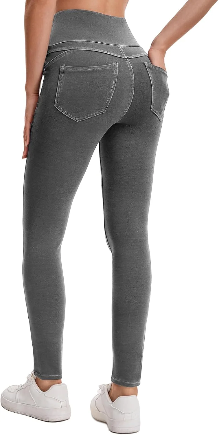 

Женские джинсы-стрейч с высокой талией и карманами Amzdora