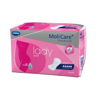 

Стельки Premium Lady Pad, 5 капель, 14 шт. Molicare