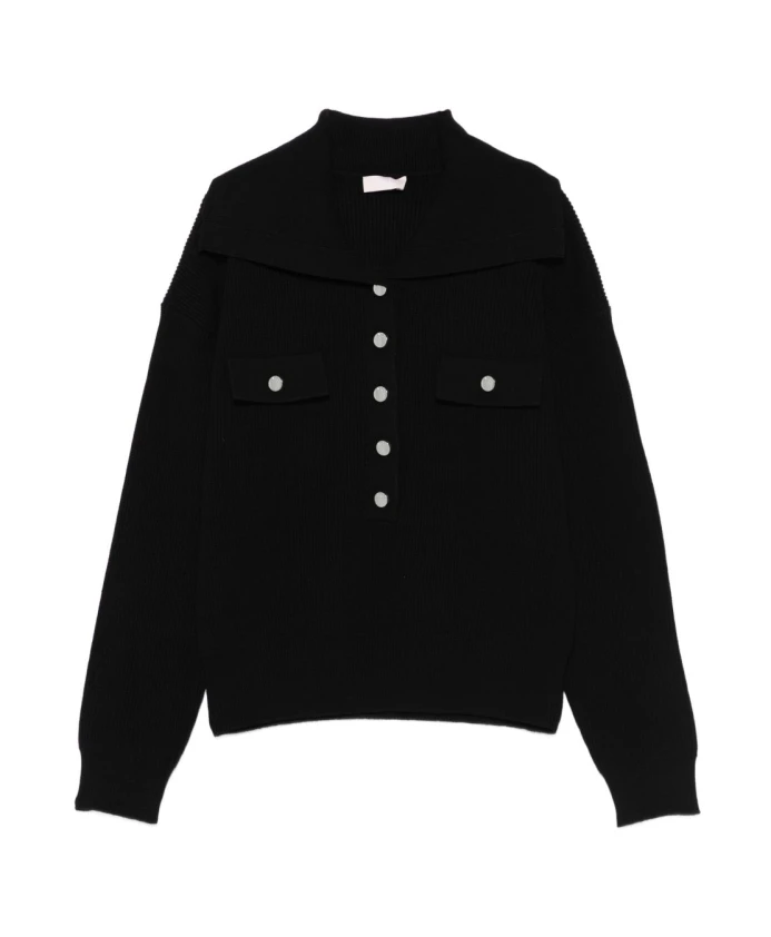 

Свитер с длинным воротником Liu Jo, черный