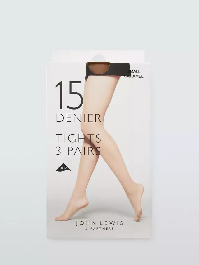 

Тайтсы John Lewis 15 Denier Everyday Sheer 3 шт, цвет caramel