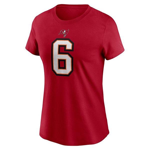 Женская футболка baker mayfield red tampa bay buccaneers с именем игрока и номером Nike — фото 3