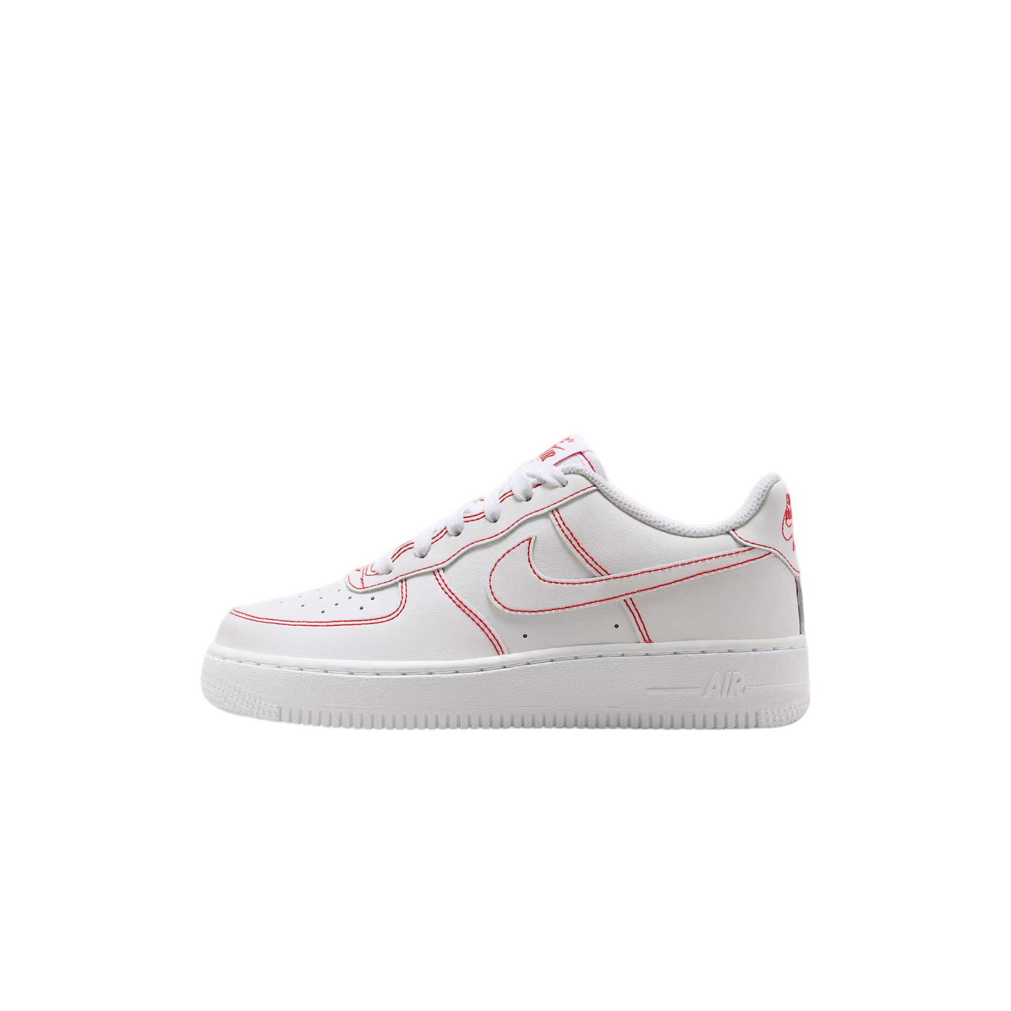 

Детские тренировочные кроссовки Air Force 1 LV8 Leather Support Low top, унисекс Nike, белый/university красный