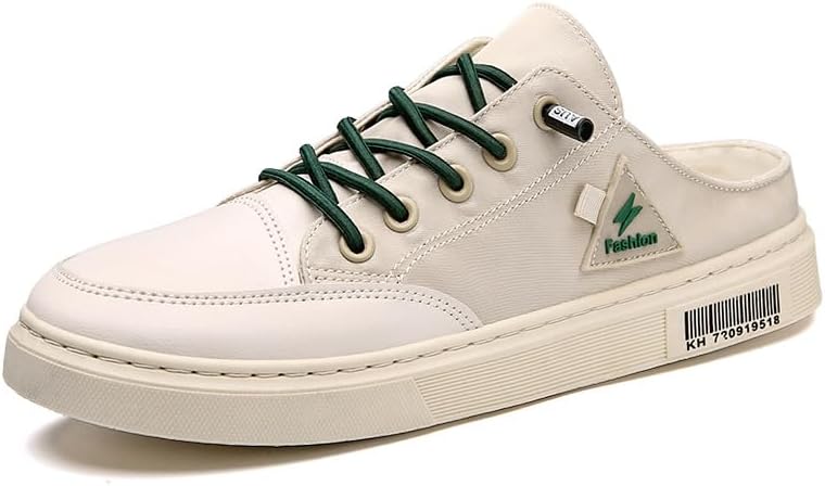 

Мужские кеды из канвы однотонные - дышащие повседневные туфли на шнуровке для ежедневной носки и городского стиля Hoalox, зеленый