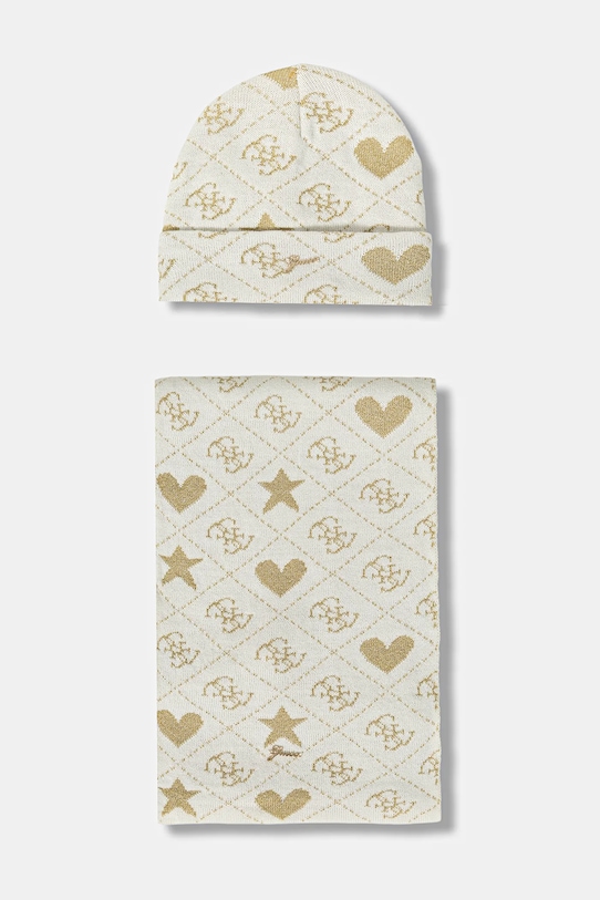 

Детская шапка и шарф, комплект из 2 шт. Guess, бежевый