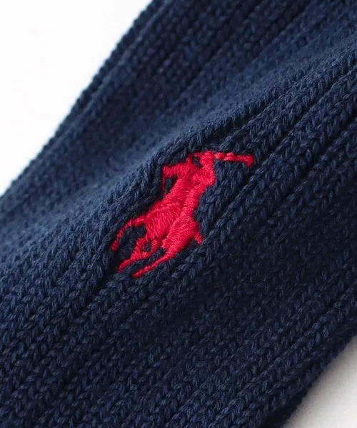 Носки детские с вышивкой логотипа POLO RALPH LAUREN, белые — фото 3
