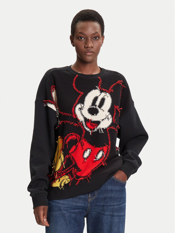 

Свитшот regular fit Hello Mickey 25WWSK14 Desigual, чёрный