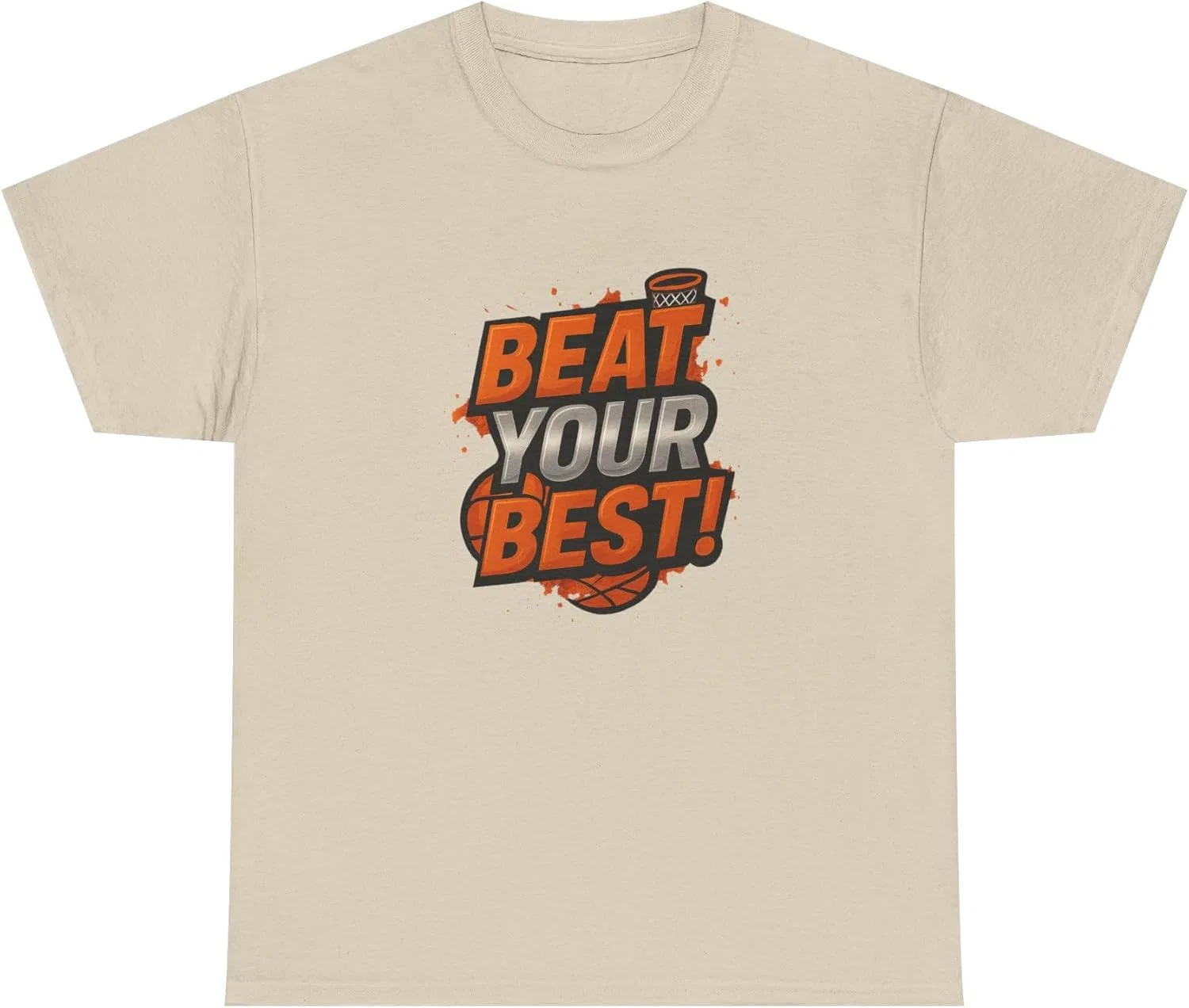 Футболка Beat Your Best! Unisex Heavy Cotton Tee, цвет Sand