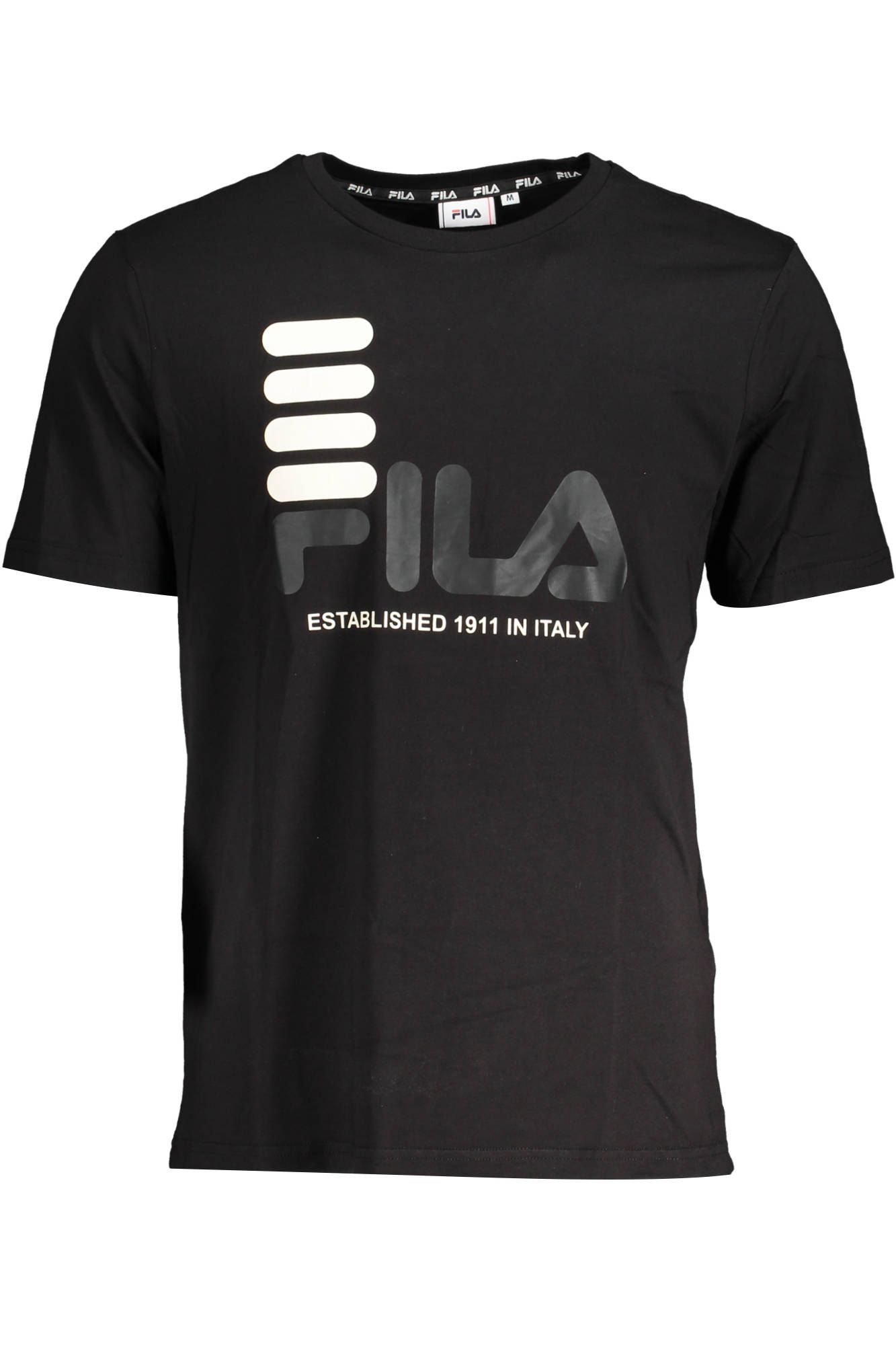 

Черная хлопковая мужская футболка Fila