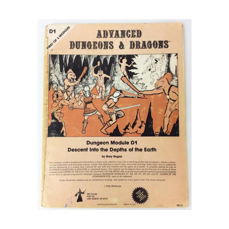 

Модуль Descent into the Depths of the Earth (3rd Printing), Advanced Dungeons & Dragons (1st Edition) - Modules & Adventures - D, G & Q Series